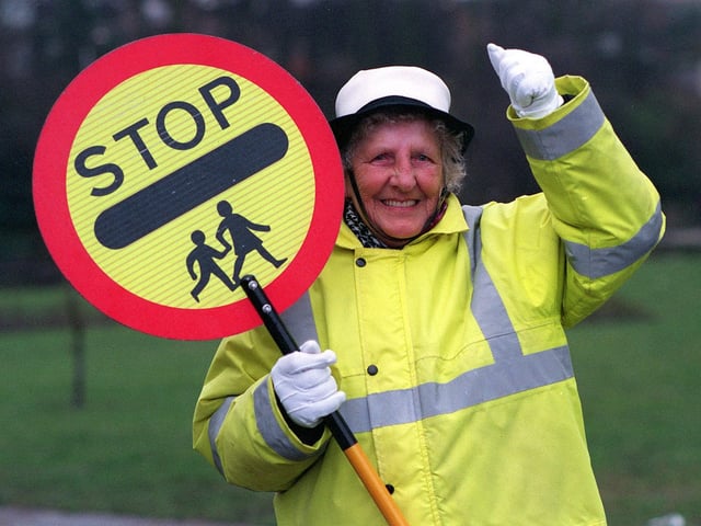 Lollipop lady Kate Stone who helped pupils cross the road outside Victoria Primary was celebrating in February 1998 after winning a 12 month extension to her contract after a campaign from parents and pupils at the school to keep her on.