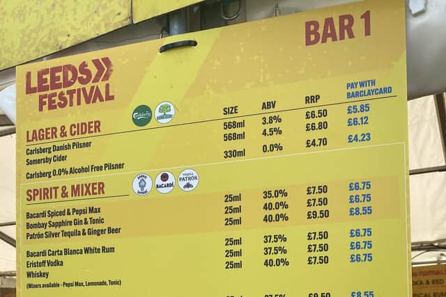 The prices are set across all the bars on the site.