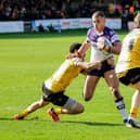 Wakefield Trinity's Corey Hall, seen in action against Castleford Tigers at Easter, could return from injury at home to the same opponents this evening. Picture by Alex Whitehead/SWpix.com.