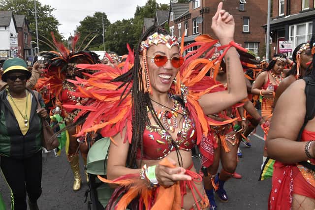 The Leeds West Indian Carnival is the biggest celebration of its kind in the city and is extremely popular as people in colourful costumes take over Chapeltown each year. Photo: Steve Riding.