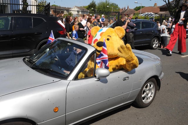 As always, there were some familiar faces in the crowd - including Pudsey the Bear, the star attraction representing Children in Need. Picture: Steve Riding.