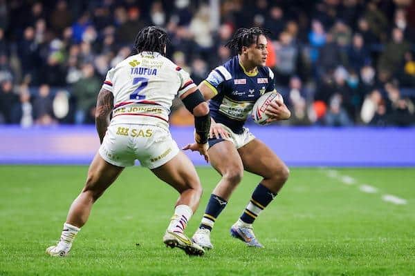 Derrell Olpherts is back in training and could be available for Rhinos selection next week. Picture by Alex Whitehead/SWpix.com.
