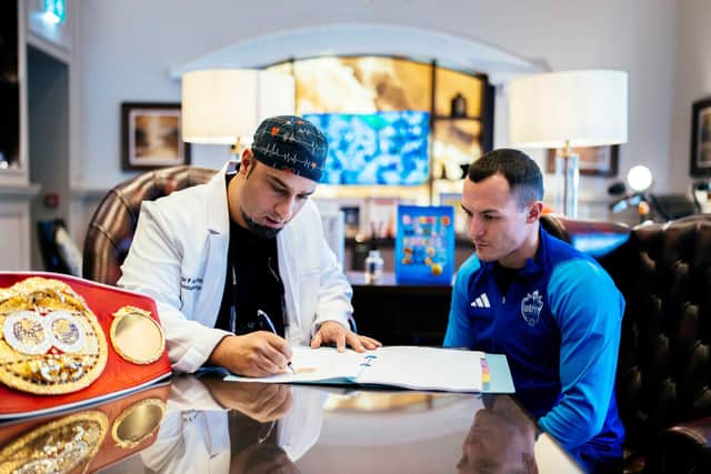 Dr Arshad and Josh Warrington