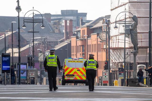 Police were called to reports of a fight at the junction of Briggate and Kirkgate. Picture: James Hardisty