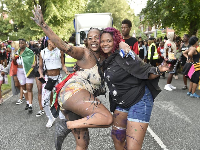 Revellers were happy to pose for pictures.