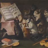 Flemish School, Circle of Ferdinand van Kessel — ‘A Glaring of Cats Making Music and Singing’ (c.1700)