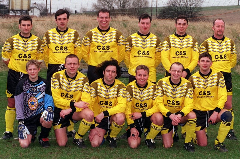 Garforth WMC FC pictured in February 1998. Back row, from left, are Barry Morley, Andy Fletcher, Mark Butterfield, Neville Platt, Paul Finney and player manager Andy Hemingway. Front row, from left, are Charlie Powell, Ben Everett, David Marsh, Martin Sykes (captain), Craig Tumelty and Russell Garbutt.