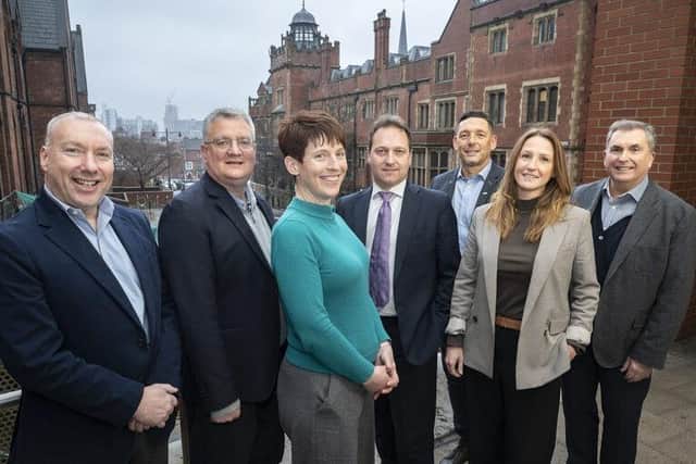 Deb Hetherington, second right, is part of the project to transform the Old Medical School in Leeds
