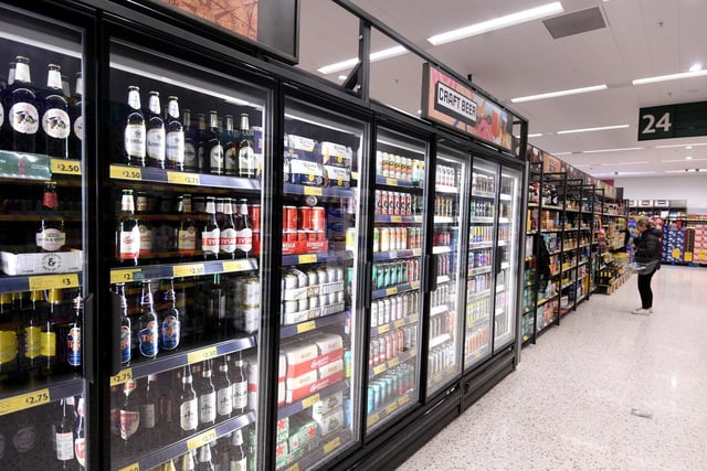 Craft beer is among the offerings in the supermarket.