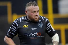 Brad Singleton seen during his testimonial game for Castleford Tigers against Leeds Rhinos in January. Picture by Steve Riding.