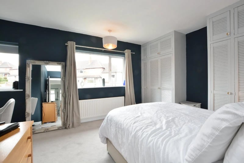To the first floor is bedroom one, a good size double room with a range of built in wardrobes.
