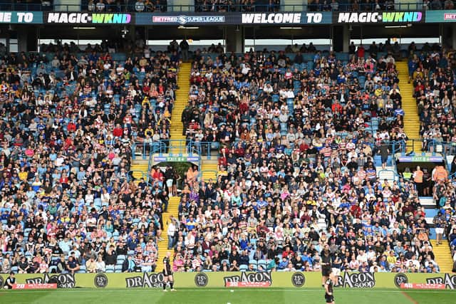 A crowd of almost 31,000 watched day one of Magic Weekend at Elland Road. Picture by Simon Wilkinson/SWpix.com.
