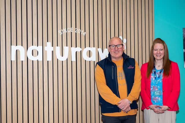 (l-r) Chris Broadbent (Director at Naturaw) with Jess Warneken (Founder of Naturaw).