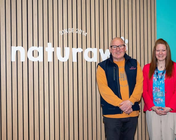 (l-r) Chris Broadbent (Director at Naturaw) with Jess Warneken (Founder of Naturaw).