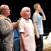Leigh Symonds, Naomi Petersen, and Andy Cryer in Constant Companions at the Stephen Joseph Theatre