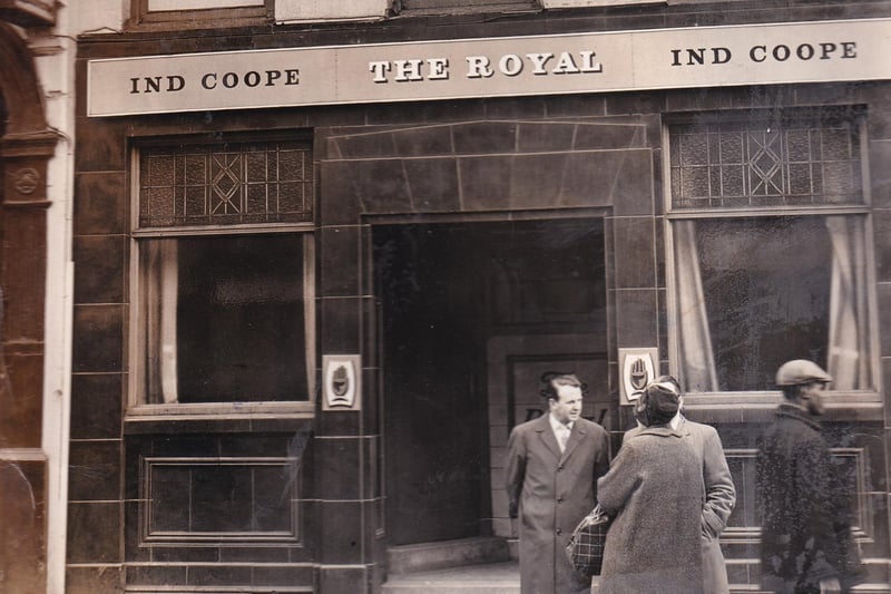 'What will its future be?' was the question being asked by regulars at the Royal Hotel on Briggate in March 1963. The former coaching house was due to go under the hammer. The pub had various names in its times. It was originally the New King's Arms and it was then known as the New Inn, Cowling's Hotel and Tavern, Crossland's Hotel and Greaves's Hotel.