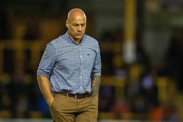 It was a chastening first home game in charge for Danny Ward. (Photo: Bruce Rollinson)