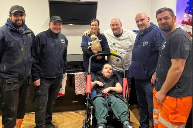 Joel is finally home, just in time for Christmas, thanks to the hard work of local trades and businesses.