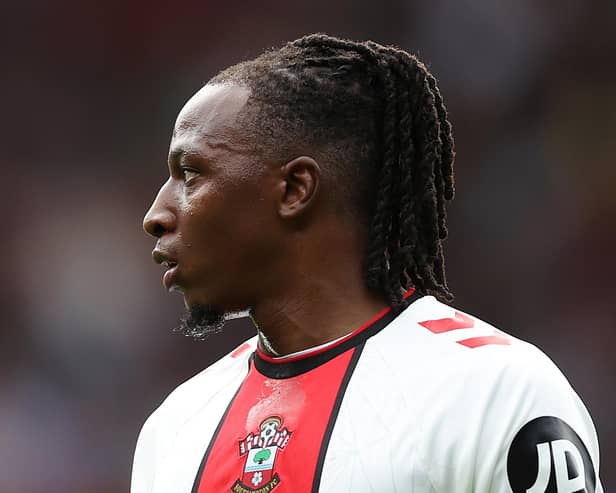 SOUTHAMPTON, ENGLAND - OCTOBER 16:  Joe Aribo of Southampton in action during the Premier League match between Southampton FC and West Ham United at Friends Provident St. Mary's Stadium on October 16, 2022 in Southampton, England. (Photo by Julian Finney/Getty Images)