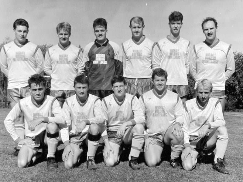 Station Hotel, who played in Division One of the Leeds Sunday League, pictured in September 1990.  Back row, from left, are Stewart Howcroft, Carl Sharman, Craig Smith, Matthew Hill, Phil Sharp, Chris Mabbut. Front row, from left, are Steve Gardner, Neil Doughty, Simon Tetley, Mick McAndrew and Jimmy Stead.