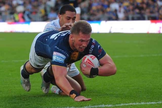 Tom Holroyd was fan David Muhl's man of the match in Leeds Rhinos' win against Toulouse Olympique. Picture by Steve Riding.
