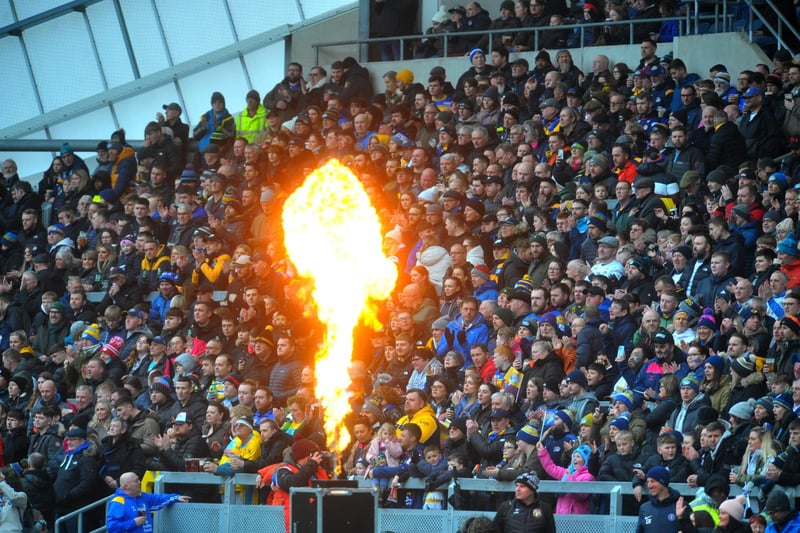 There were fireworks at AMT Headingley as Leeds Rhinos stunned Catalans Dragons with an 18-10 win.