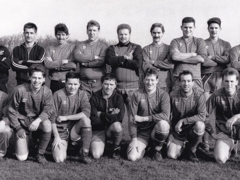 Bramley WMC pictured in February 1989 after they reached the final of the Jack Shaw Trophy thanks to a 2-0 win against Marston Rovers. Back row, from left, are Terry Mitchell, Geoff Allanby, Michael Knapton, Garry Ward, Brian Davies, Steve Yates, Mark Scaife, Andy Holmes and Gary Allanby. Front row, from left, are Raymond Strangway, Philip Lynn, Richard North, Mick Knapton, Tony Gill, David Allanby and Tony Walker.