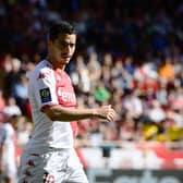 KEPT OUT: Last season's top scorer Wissam Ben Yedder, above, started for AS Monaco in Saturday's pre-season friendly against Cercle Brugge but his side fell to a 3-0 defeat. Photo by CLEMENT MAHOUDEAU/AFP via Getty Images.