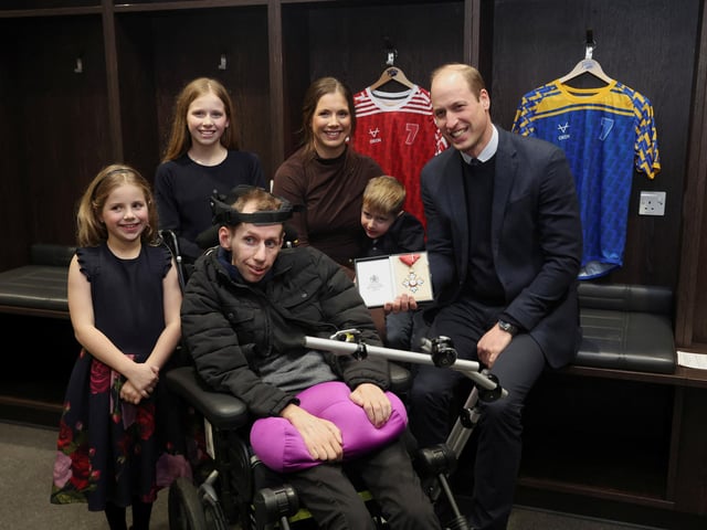 Burrow welcomed the prince to the venue with a message recorded on an eye gaze machine, saying: “I would like to welcome you to Headingley, the home of Leeds Rhinos, and thank you for coming today. It is an honour to meet you.”