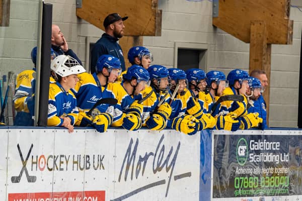 ON A ROLL: Leeds Knights continue to enjoy an unbeaten start to the NIHL National season, extending their winning streak to six games with two wins over the Bees IHC at the weekend. Picture courtesy of Oliver Portamento.