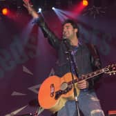 Pop singer Darius Danesh performs at the Leeds Lights switch-on in November 2002.