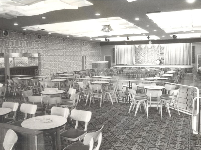 The concert room at the Middleton Social and Welfare Club which boasted seating for 700 people. Pictured in June 1976.
