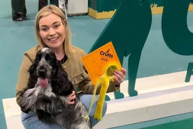 Megan Pinder, from Batley, placed third in her class with Ralph the Cocker Spaniel.
