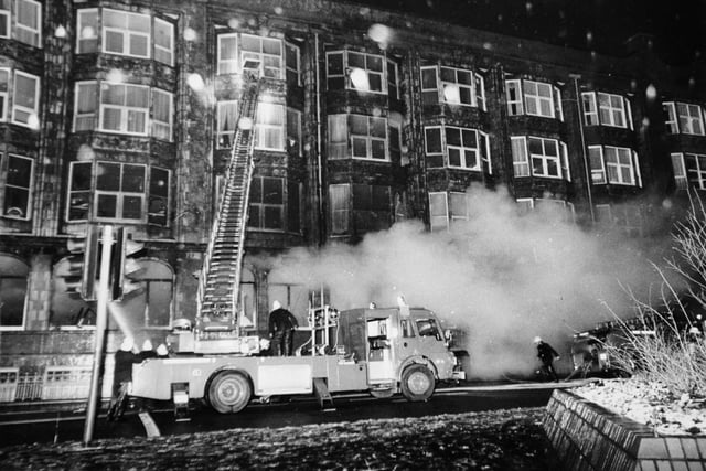 Firefighters dealt with a major blaze at Concourse House on Wellington Street in January 1983.