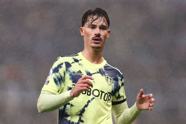 NEWCASTLE UPON TYNE, ENGLAND - DECEMBER 31: Robin Koch of Leeds United looks on during the Premier League match between Newcastle United and Leeds United at St. James Park on December 31, 2022 in Newcastle upon Tyne, England. (Photo by George Wood/Getty Images)