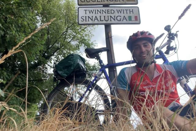 Henry Knapp took on a long-distance cycle ride to raise funds for the charity ActionAid.