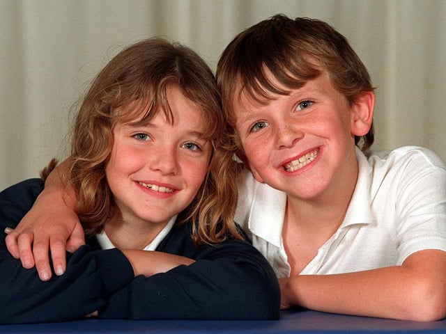 Gemma and Liam Blythe, aged 7.