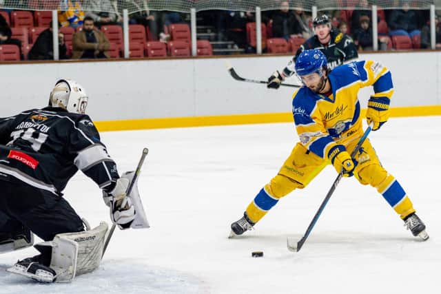 SEANLESS: Jake Witkowski has quickly adapted to life in England - both on and off the ice - with Leeds Knights Picture courtesy of Oliver Portamento.