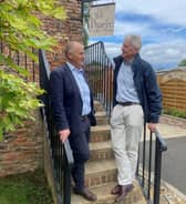 MP Kevin Hollinrake (left) hears from park director Phil Brierley about hopes for the summer season