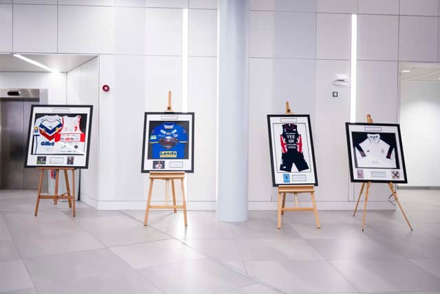 Memorabilia at Leeds Beckett Sports Hall of Fame