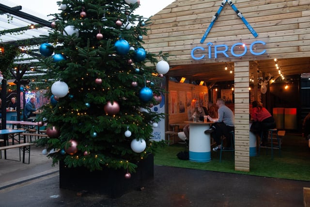 The Ciroc bar inside the Winter Village at Chow Down, Temple Arches, Leeds.