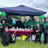 Fundraising and demonstrating first aid in the community