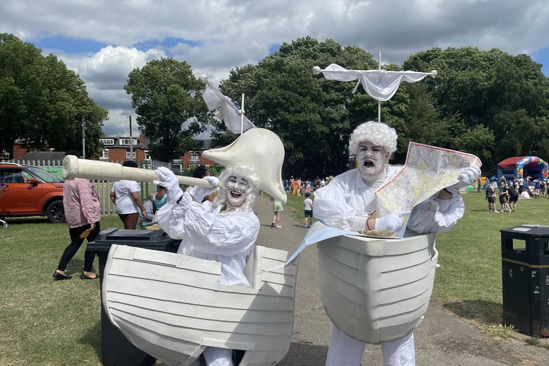 Entertainers Lost Explorers at the Beeston Festival 2023.