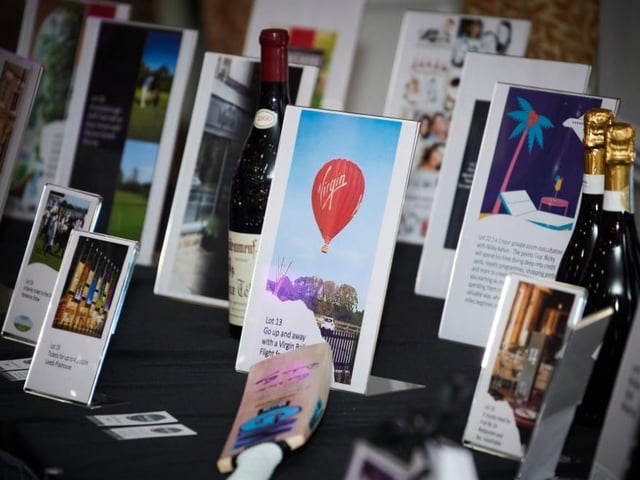 The prizes on offer for the auction at the glitzy event, which organisers hope will become an annual event, raising tens of thousands each year to benefit some of the region's smallest patients and their loves ones.