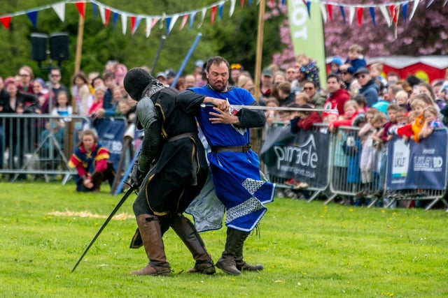 Crowds watched on as the Knights of Albion did battle.