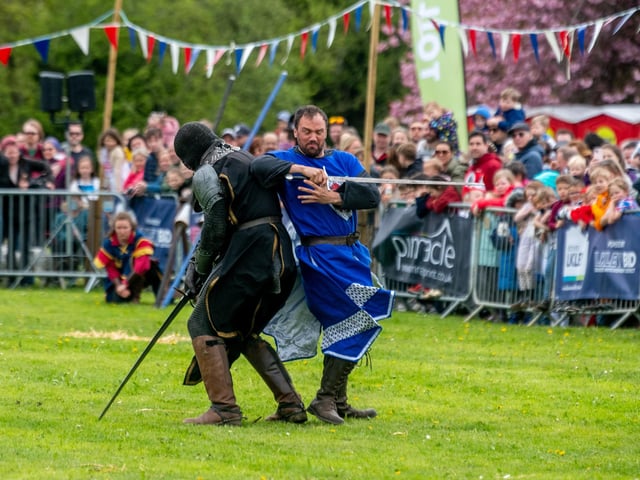 Crowds watched on as the Knights of Albion did battle.