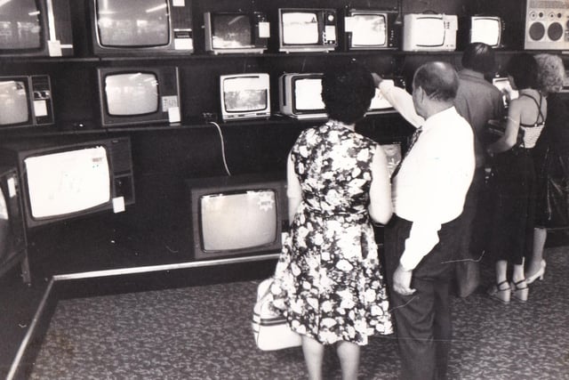 Whether you wanted a black and white television set or a colour model the warehouse was stocked with famous brands.