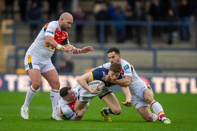 Players who have filed new roles - including Morgan Gannon, pictured against Bradford last week - have done a good job, according to Rhinos coach Rohan Smith. Picture by Tony Johnson.