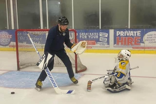 INFLUENCE: Davey Lawrence has spent the past couple of years working with netminders at Leeds Junior Knights.