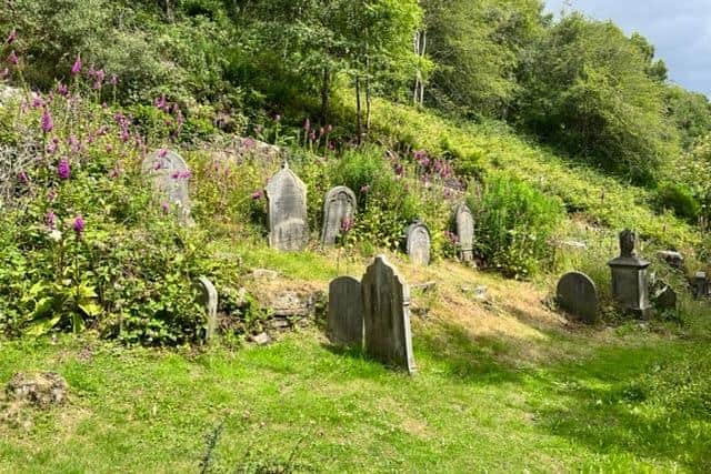 Naze Bottom Graveyard is within the site off Jumble Hole Road in Charlestown.